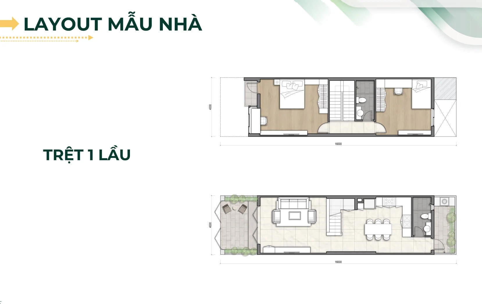Mẫu Nhà 1 trệt 1 lầu Phước Đông New City